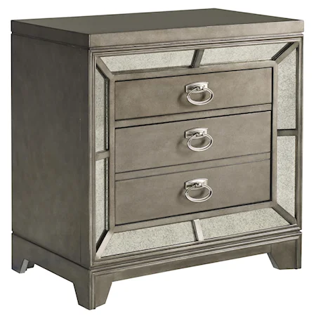 2 Drawer Nightstand with Built-In USB Charging